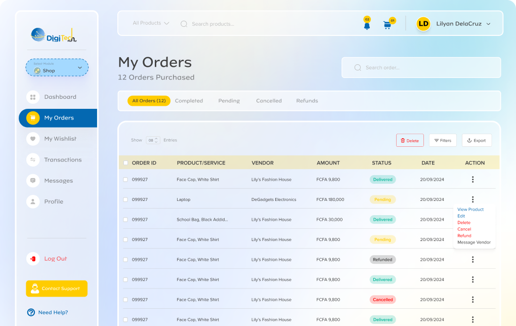 SHOP PAGE